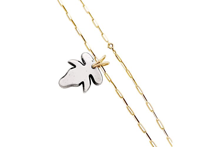 Pendente Zolotas, argento, oro giallo. - vista 3