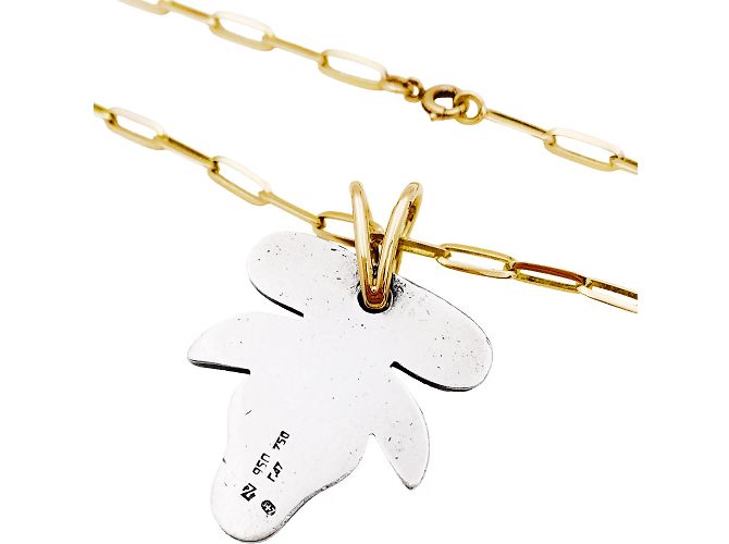 Pendente Zolotas, argento, oro giallo. - vista 4
