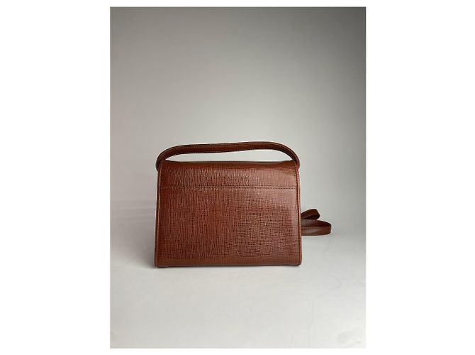 Vintage Courreges 2Way Lederhandtasche braun - Ansicht 2