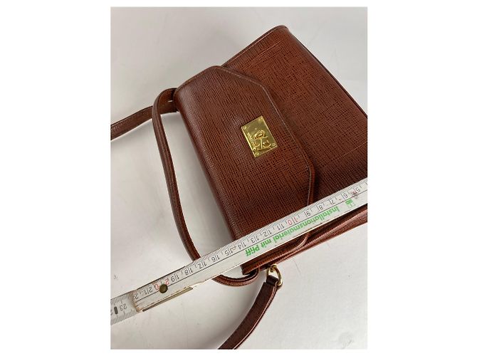 Vintage Courreges 2Way Lederhandtasche braun - Ansicht 4