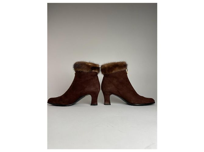 Stivali Helens Vintage Yves Saint Laurent Marroni EU36 Marrone - vista 6