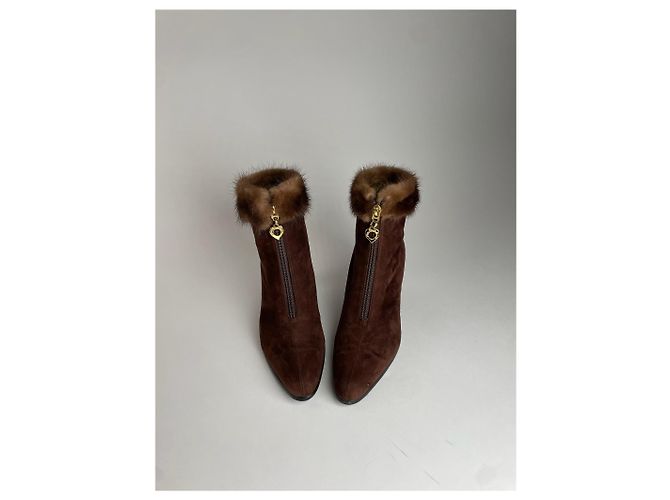 Stivali Helens Vintage Yves Saint Laurent Marroni EU36 Marrone - vista 8