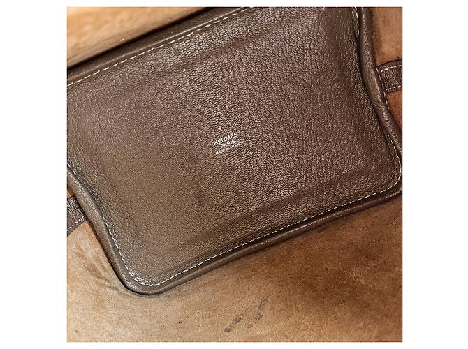 Hermès Bolsa bucket de couro Picotin 18 sem fecho Etoupe Bege - vista 8