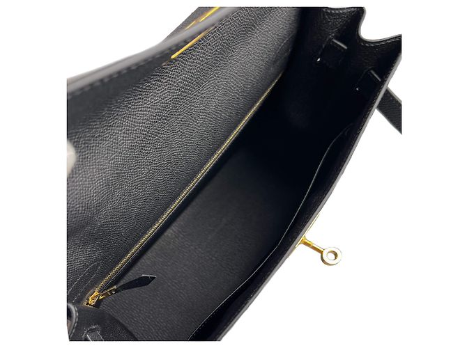 Hermès Borsa a mano Sellier in pelle Epsom Kelly 32 nera Nero - vista 12
