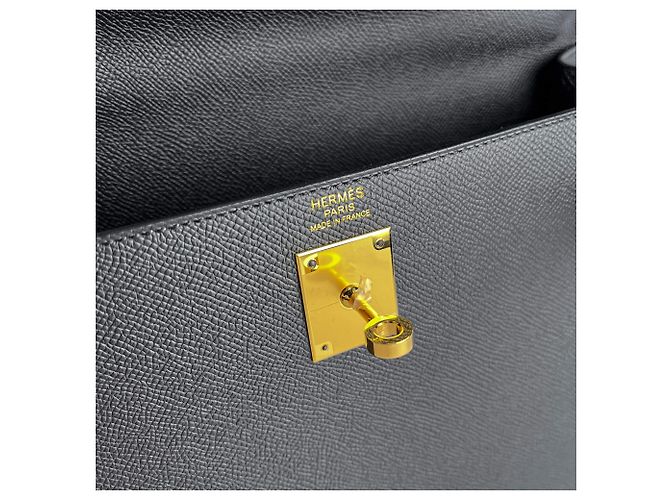 Hermès Borsa a mano Sellier in pelle Epsom Kelly 32 nera Nero - vista 13