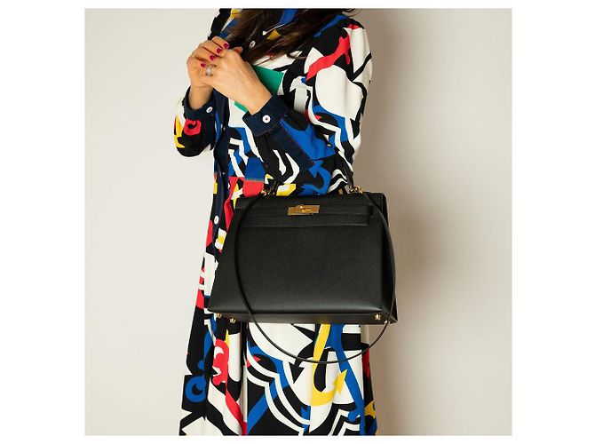 Hermès Borsa a mano Sellier in pelle Epsom Kelly 32 nera Nero - vista 2