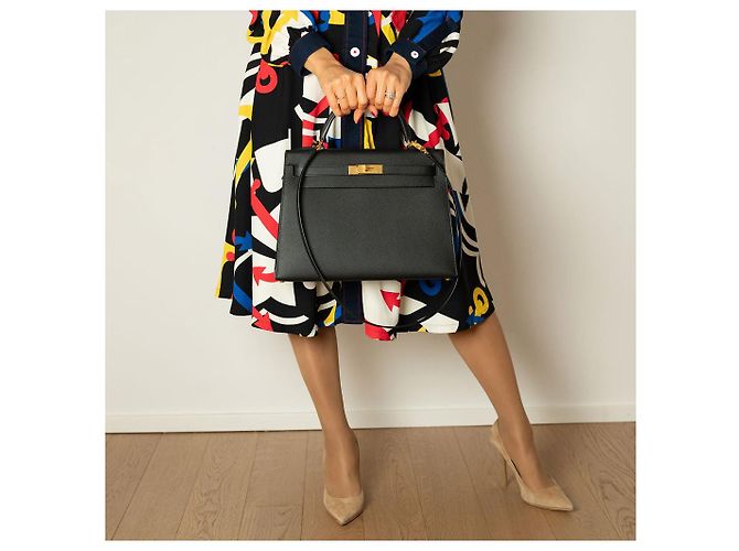 Hermès Borsa a mano Sellier in pelle Epsom Kelly 32 nera Nero - vista 3