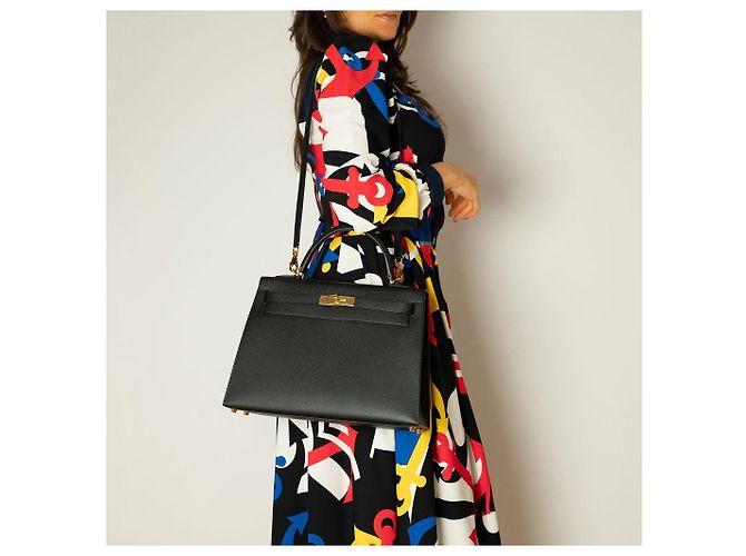 Hermès Borsa a mano Sellier in pelle Epsom Kelly 32 nera Nero - vista 4