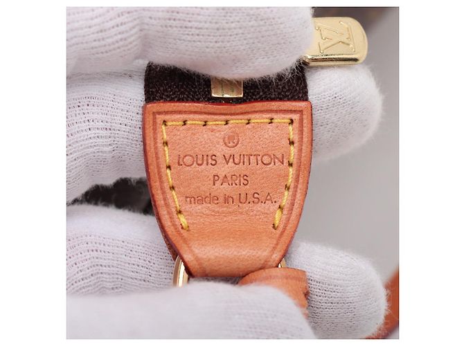 Louis Vuitton Pochette in tela Monogram Marrone - vista 10