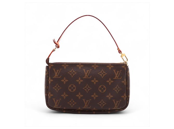 Louis Vuitton Pochette in tela Monogram Marrone - vista 4