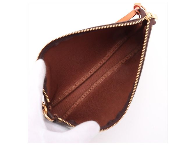 Louis Vuitton Pochette in tela Monogram Marrone - vista 9