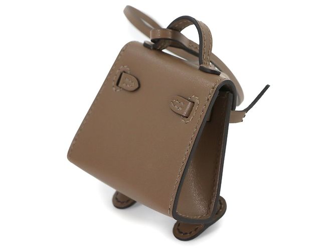 Charm per borsa Kelly Doll Bijoux di Hermès Nero Bianco Taupe - vista 5