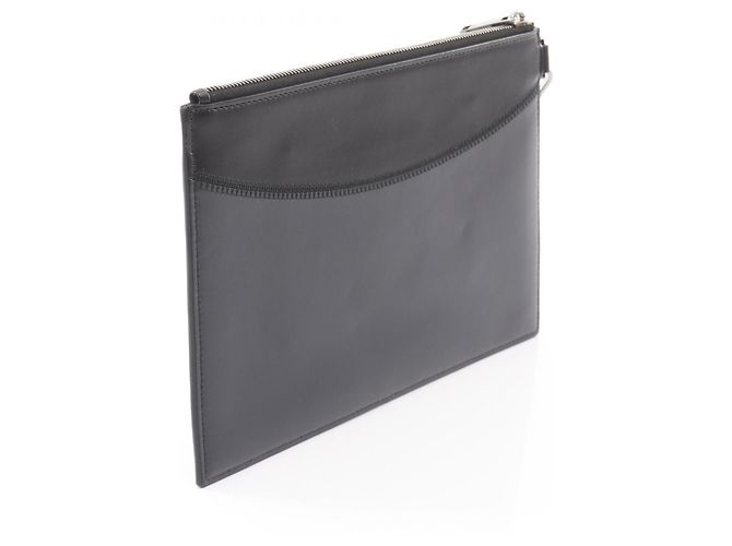 Pochette en cuir Christian Dior Marron Noir - vue 2