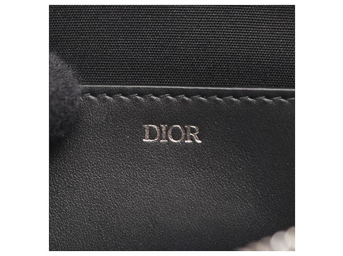 Pochette en cuir Christian Dior Marron Noir - vue 4