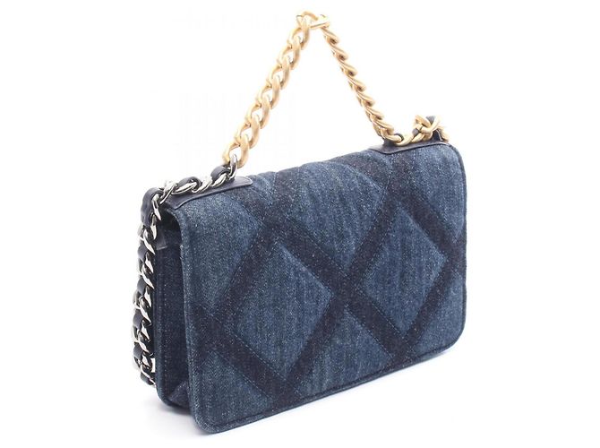 Borsa a Spalla CHANEL 19 Disneuf Blu navy - vista 2