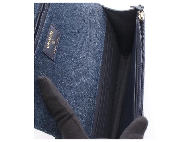 Borsa a Spalla CHANEL 19 Disneuf Blu navy - vista 3