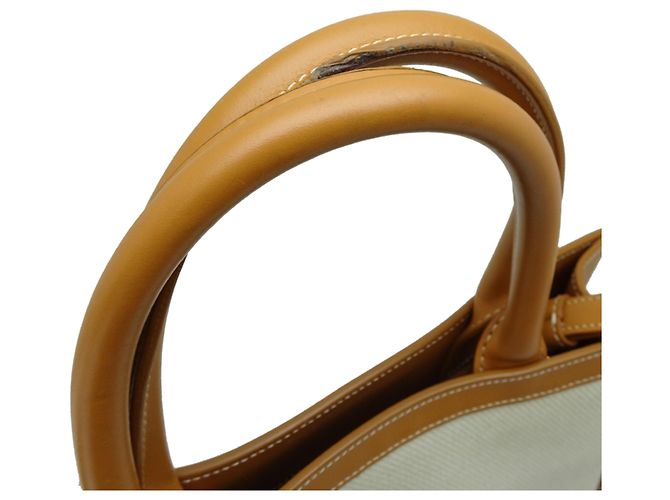 Cabas Céline Borsa Tote Piccola Verticale Celine Marrone Bianco - vista 5