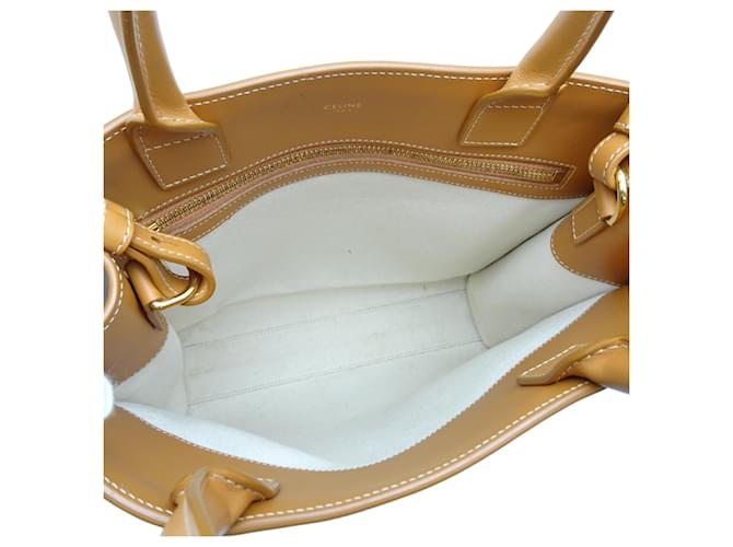 Cabas Céline Borsa Tote Piccola Verticale Celine Marrone Bianco - vista 7
