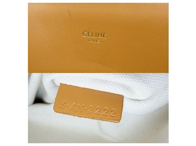 Cabas Céline Borsa Tote Piccola Verticale Celine Marrone Bianco - vista 8