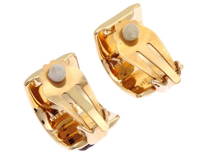 Orecchini a clip placcati in oro Hermès Rosso D'oro - vista 3