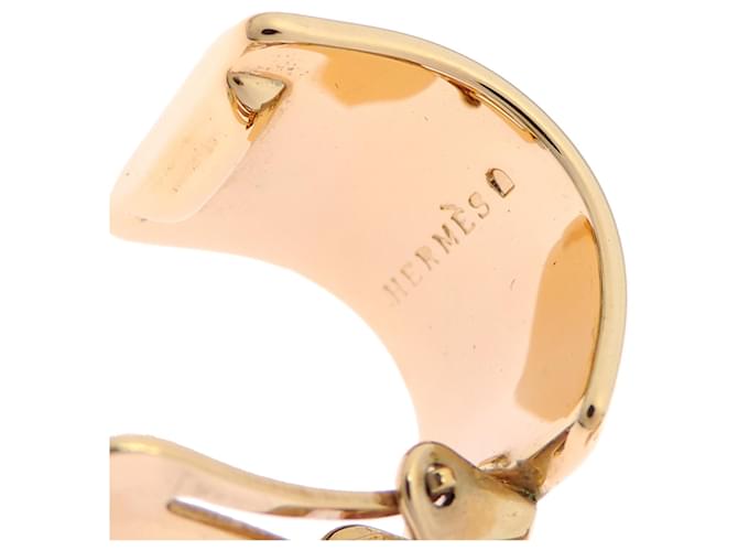 Orecchini a clip placcati in oro Hermès Rosso D'oro - vista 5
