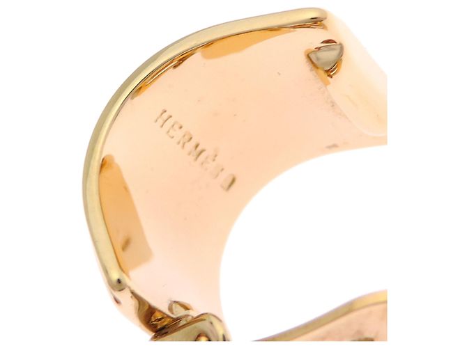 Orecchini a clip placcati in oro Hermès Rosso D'oro - vista 6