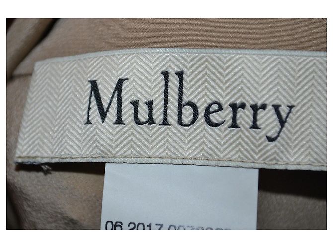 Top de seda Mulberry Beige Dorado Talla 40 - vista 6