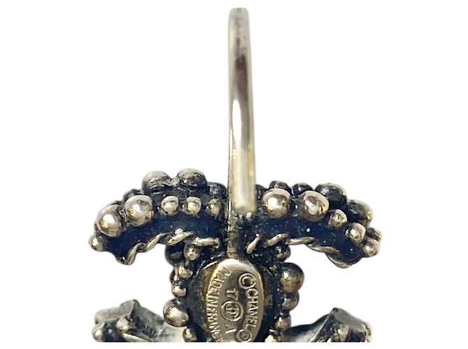Orecchini pendenti in argento CC Chanel 17A Ritz Cosmopolite Blu Porpora - vista 6