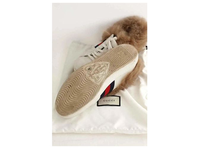 Gucci Sneakers basse in pelle bianche - view 6