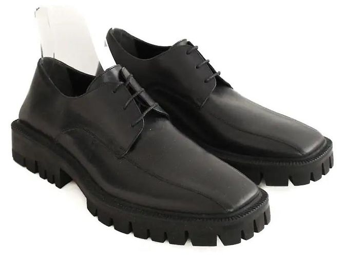 Balenciaga Schwarze Leder Schnürschuhe - Ansicht 3