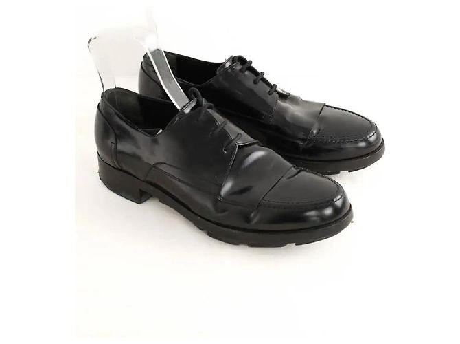 Balenciaga Schwarze Leder Schnürschuhe - Ansicht 3