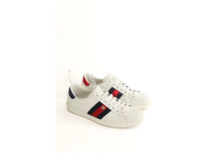 Gucci Sneaker basse in pelle bianche Bianco - vista 3