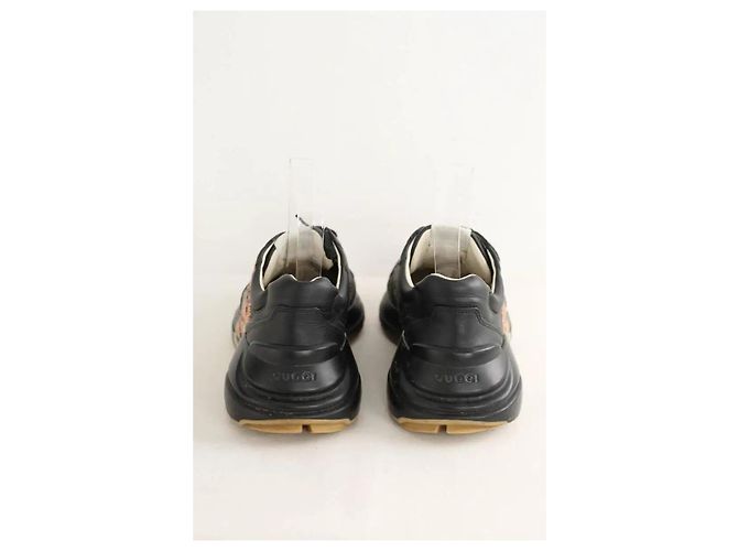 Gucci Sneakers basse in pelle nera Nero - vista 2