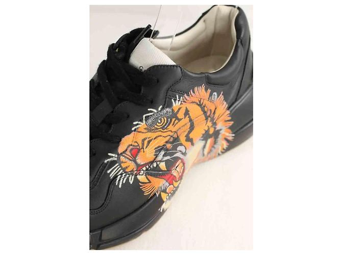 Gucci Sneakers basse in pelle nera Nero - vista 4