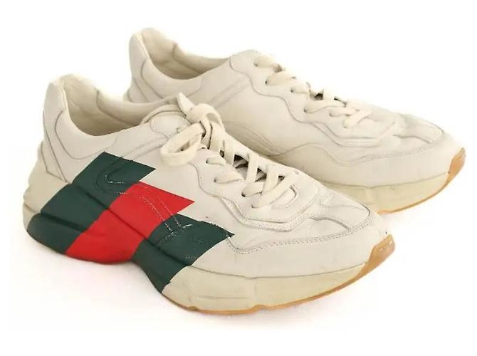 Gucci Beige Leder-Sneaker - Ansicht 3