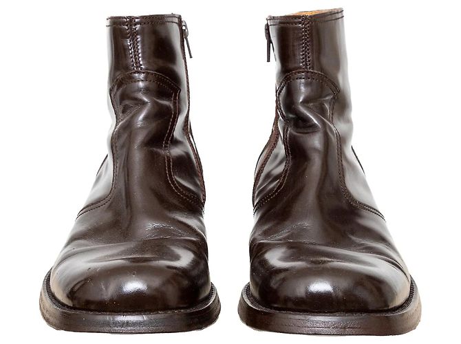 Dolce & Gabbana Brown Leather Ankle Boots - view 2