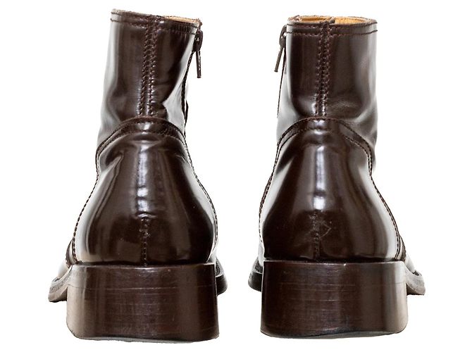 Dolce & Gabbana Brown Leather Ankle Boots - view 4