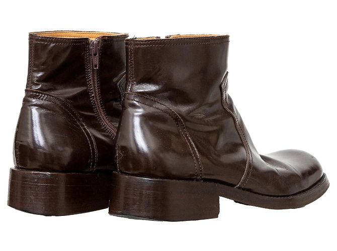 Dolce & Gabbana Brown Leather Ankle Boots - view 6