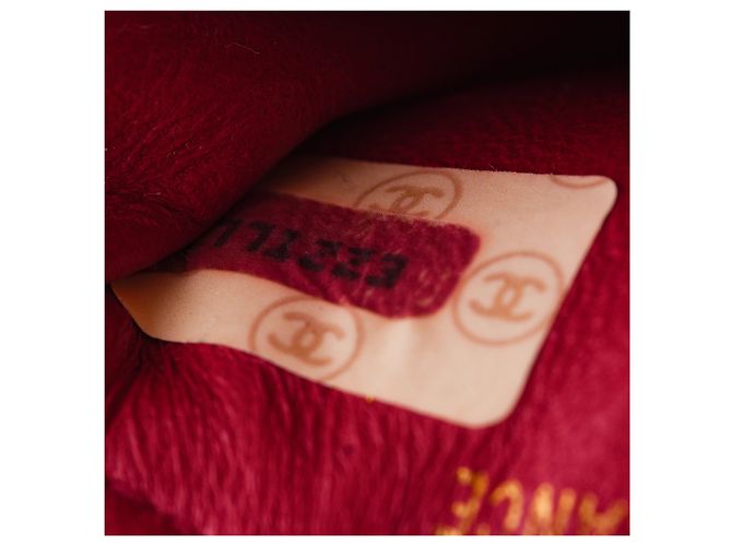 Bolsa de ombro mini Timeless Chanel em couro acolchoado vermelho - vista 8