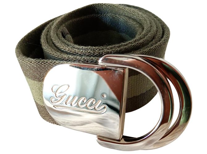 Gucci Tribanda Gürtel Grün - Ansicht 2