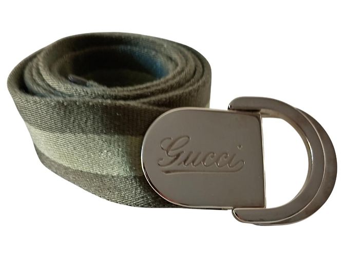 Gucci Tribanda Gürtel Grün - Ansicht 3