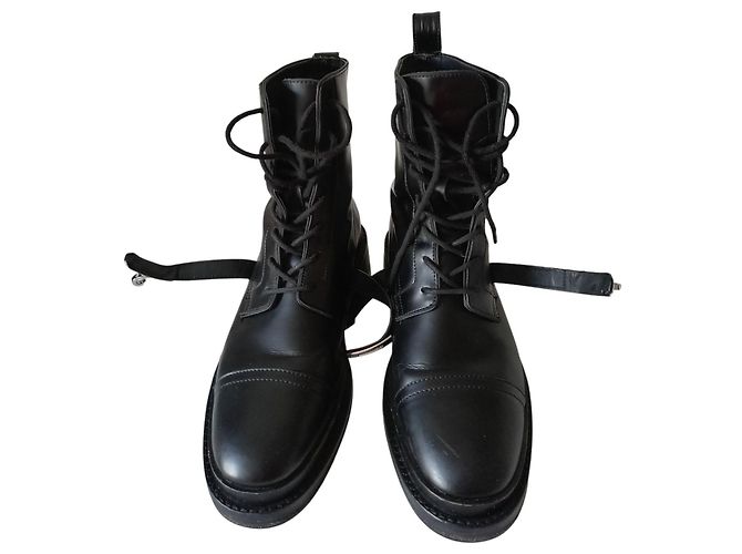Stivaletti Hermès Funk in pelle nera Nero - vista 16