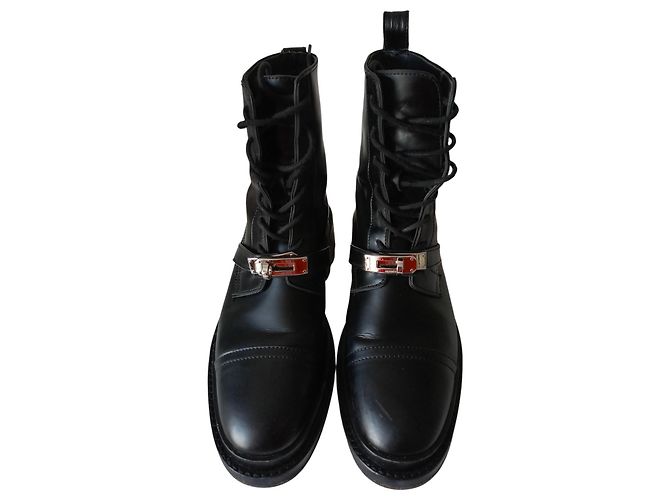 Stivaletti Hermès Funk in pelle nera Nero - vista 18