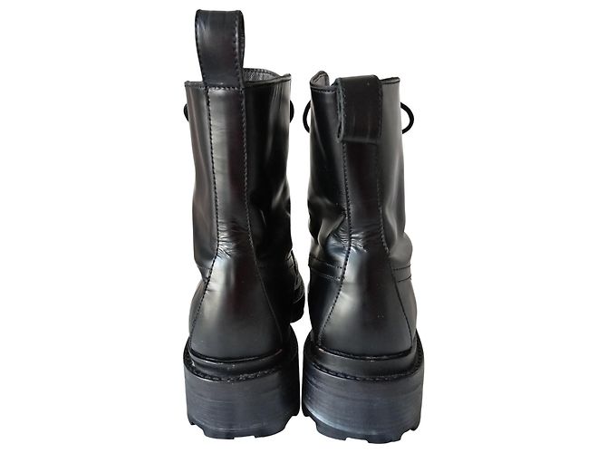 Stivaletti Hermès Funk in pelle nera Nero - vista 5