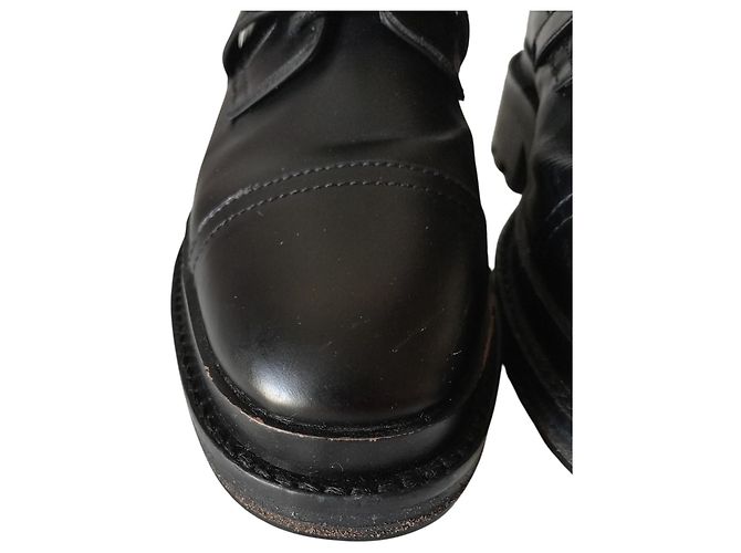 Stivaletti Hermès Funk in pelle nera Nero - vista 6