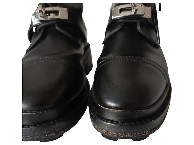 Stivaletti Hermès Funk in pelle nera Nero - vista 7