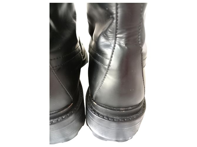 Stivaletti Hermès Funk in pelle nera Nero - vista 9