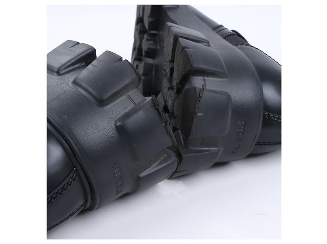 Prada Monolith Mokassins aus Nylon und Leder in Schwarz 2EE342, Größe 42 EU - Ansicht 10