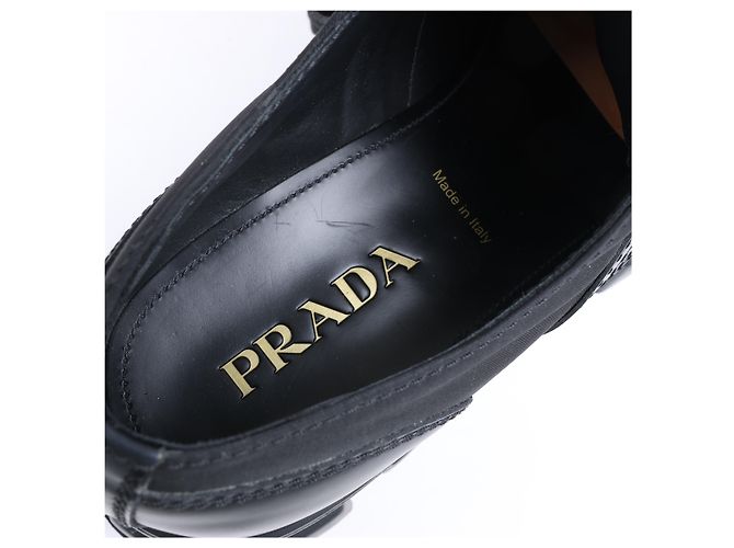 Prada Monolith Mokassins aus Nylon und Leder in Schwarz 2EE342, Größe 42 EU - Ansicht 13