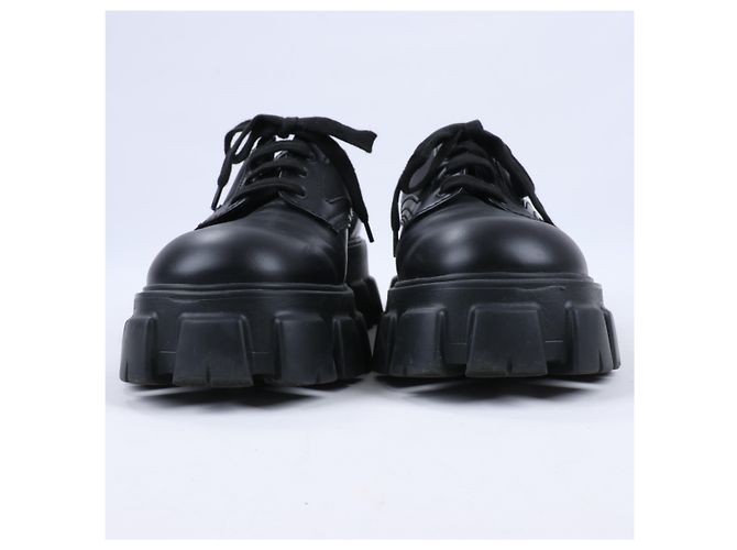 Prada Monolith Mokassins aus Nylon und Leder in Schwarz 2EE342, Größe 42 EU - Ansicht 4